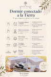 Grounding Sheet benefits chart in Spanish, emphasizing the importance of Sábanas de grounding for health and well-being.